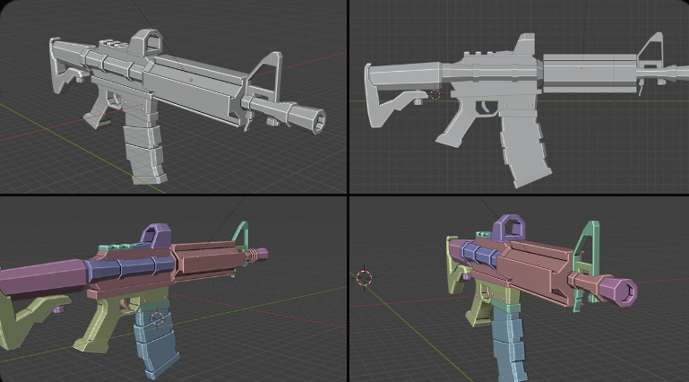 a 3d gun model