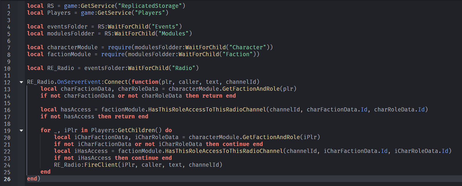 Server script for my walkie-talkie